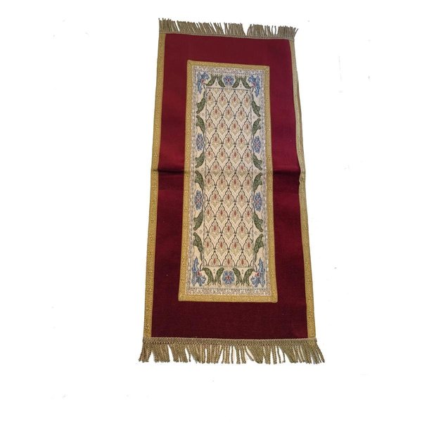Made4Mansions 12 x 60 Belgium Fouquete Table Runner Burgundy MA994894